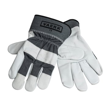 Oksaleður/bummull hanski