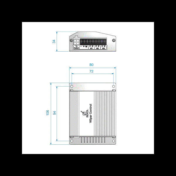 Roca wiper control 12-24v til 1-3 motorar