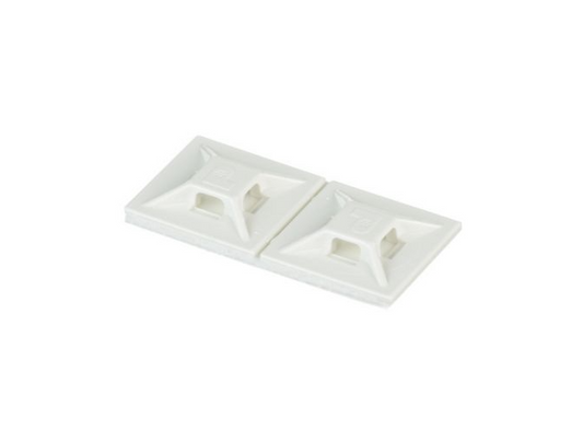 Botnur til strips 20x20mm við klistur, hvítt