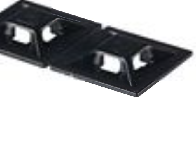 Botnur til strips 19x19mm við klistur svart high temp.