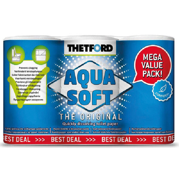 Aqua Soft vesipapír, 6 rullur