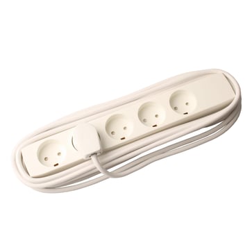 Stikkdós T8 5R við jørð 3mtr. hvít