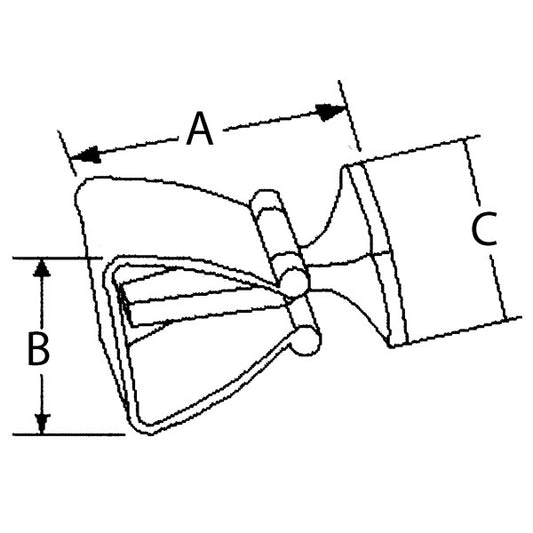 Hurða haldari 41x35mm